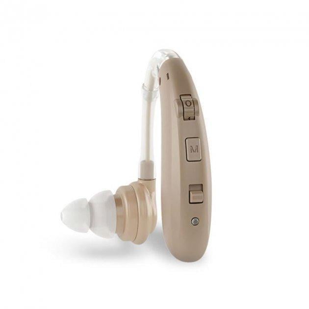 Слуховой аппарат аккумуляторный заушный с функцией Bluetooth Бежевый (2494304774)