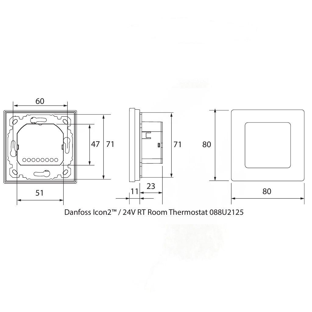 Терморегулятор кімнатний Danfoss Icon2 088U2125 сенсорний з програмуванням (198884) - фото 2