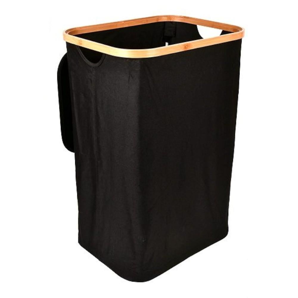 Корзина для білизни R35232 з ручками складана 40х30х60 см Чорний (31022322)