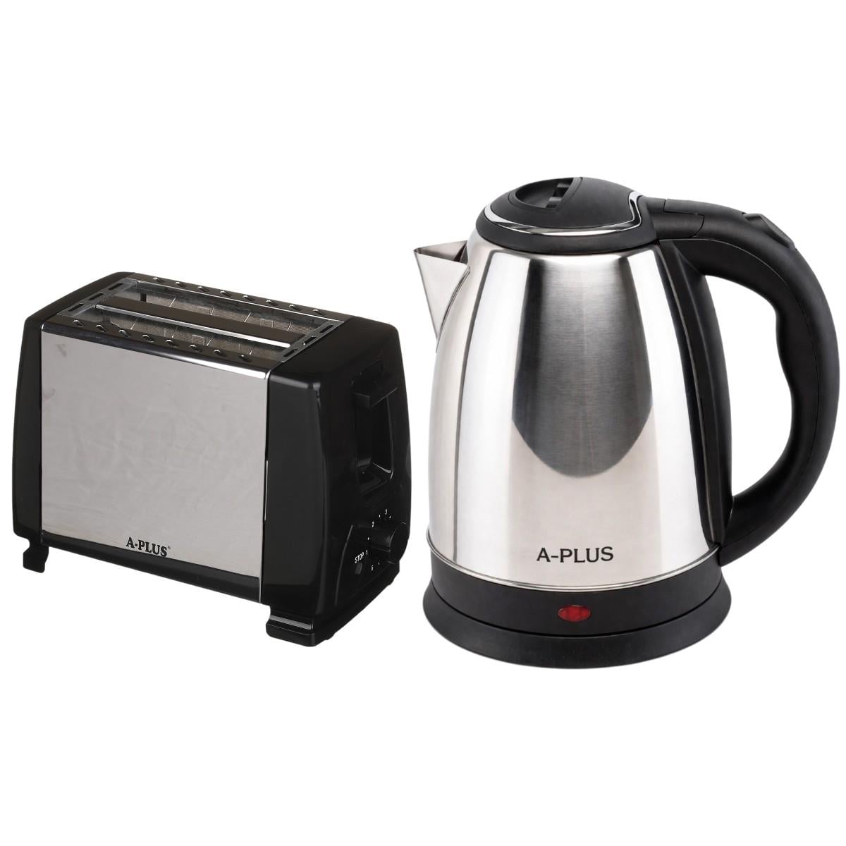 Комплект для кухни A-PLUS электрочайник 2,0 л и тостер Стальной (33307470)