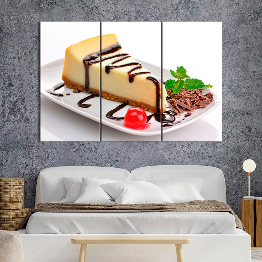 Настенний декор Вкусный десерт карамельный чизкейк 156x100 см (A385-3)