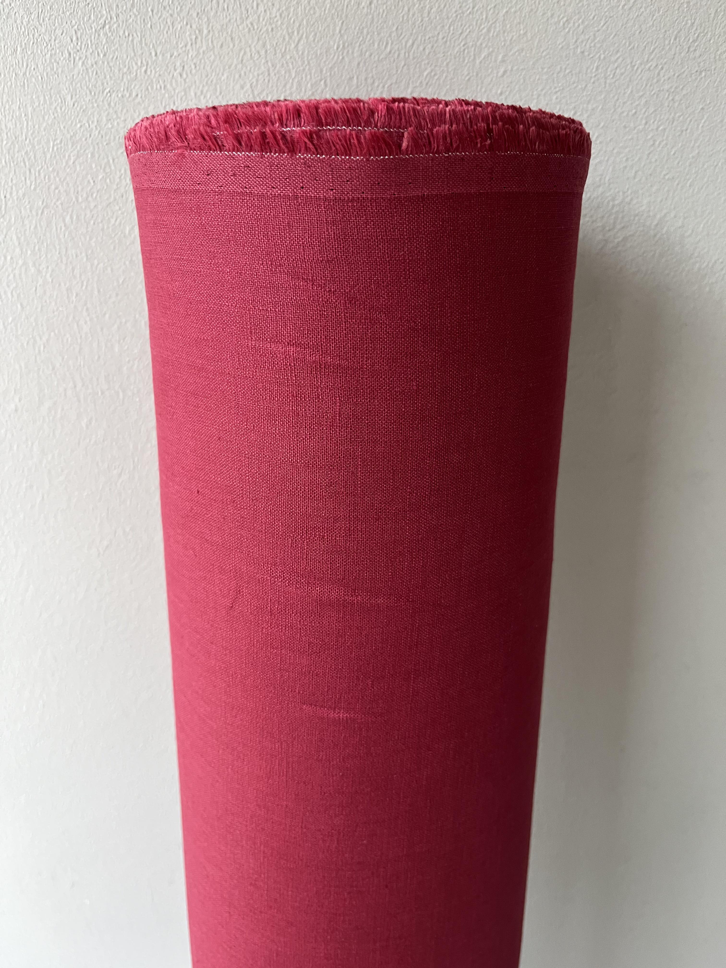 Ткань льняная ткань Linen Plus 148 см 1368 Бордовый