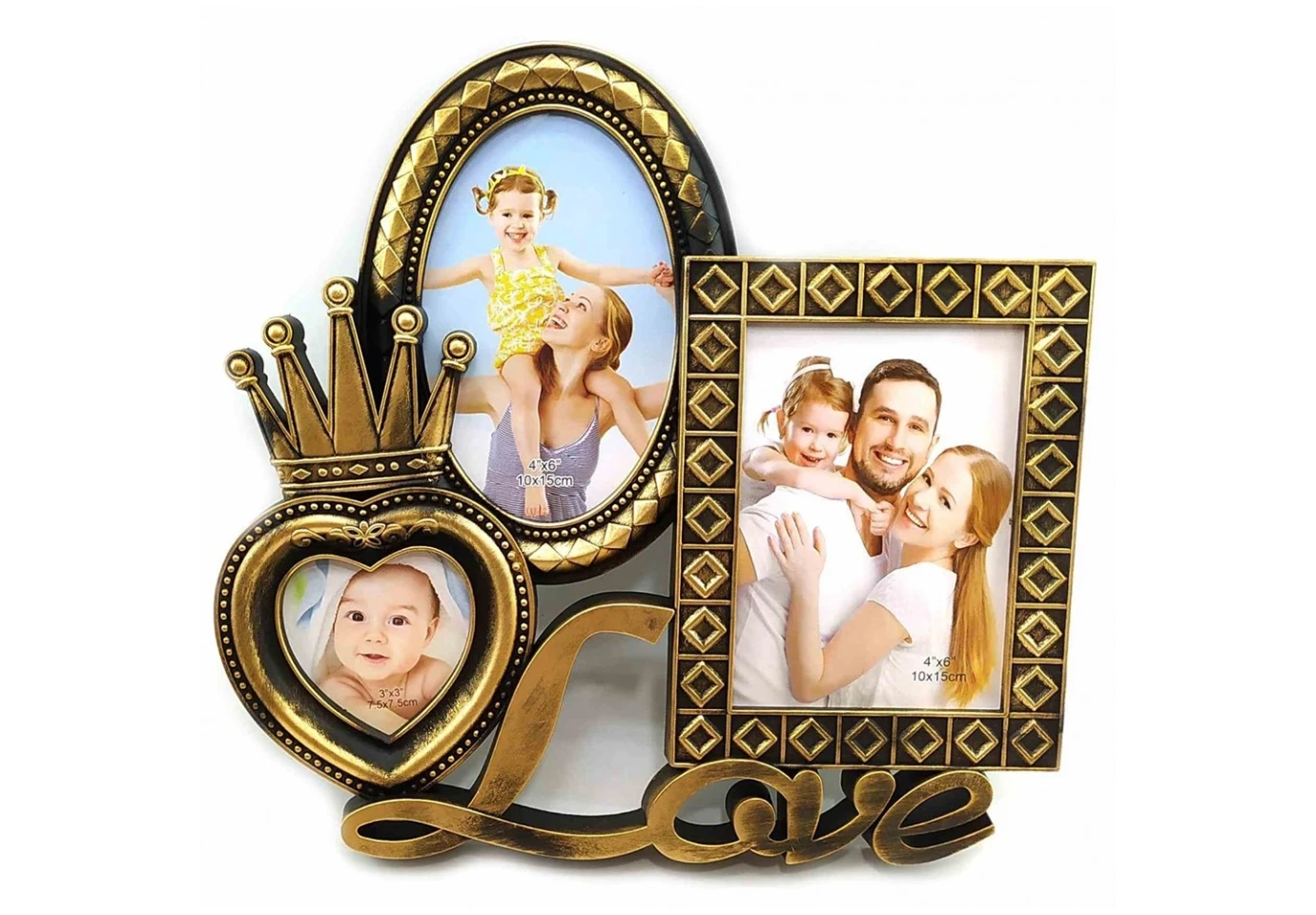 Фоторамка Love на 3 фото 29х25,5х2 см (32828)