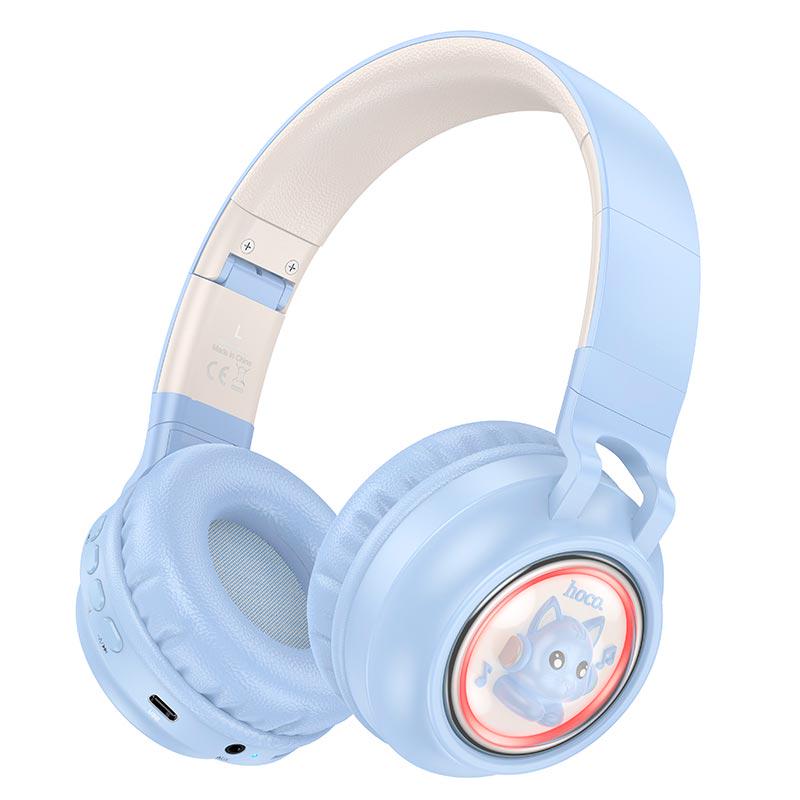Наушники Hoco Cute fun W50 Bluetooth 5.3/AUX 3,5 мм Blue (26576) Наушники Hoco Cute fun W50 Bluetooth 5.3/AUX 3,5 мм Blue (26576)