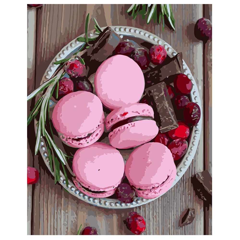 Картина по номерам Strateg Макаруны 40x50 см (VA-0776)