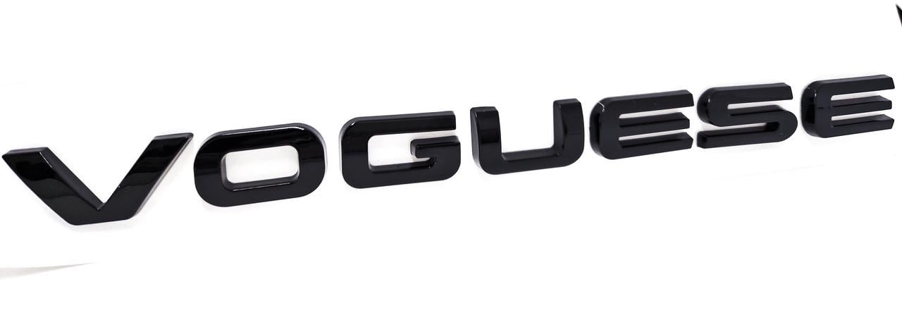 Эмблема-надпись VOGUESE Range Rover на крышку багажника Black gloss (2338006859)