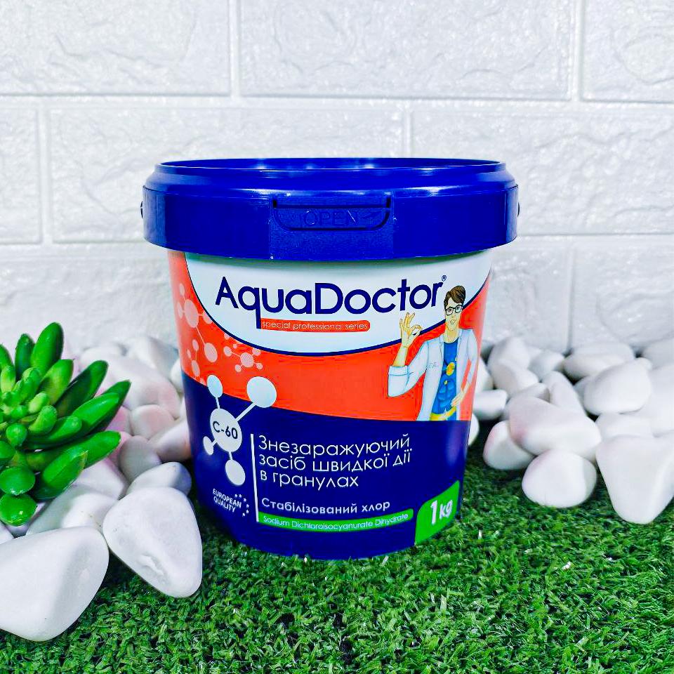Средство дезинфицирующее AquaDoctor C-60 Хлор в гранулах 1 кг (155404)
