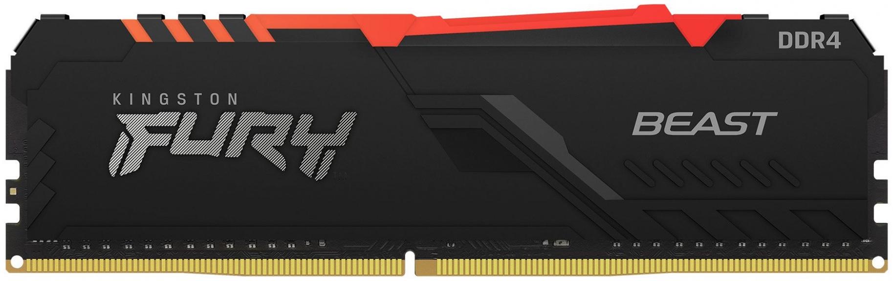 Оперативна пам'ять Kingston DDR4 3600 FURY Beast RGB 8 GB (KF436C17BBA/8)