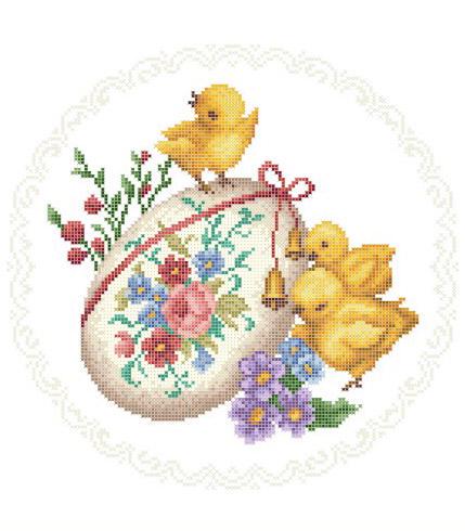 Полотенце пасхальное для вышивания бисером на габардине ЗПР-034 33х33 см