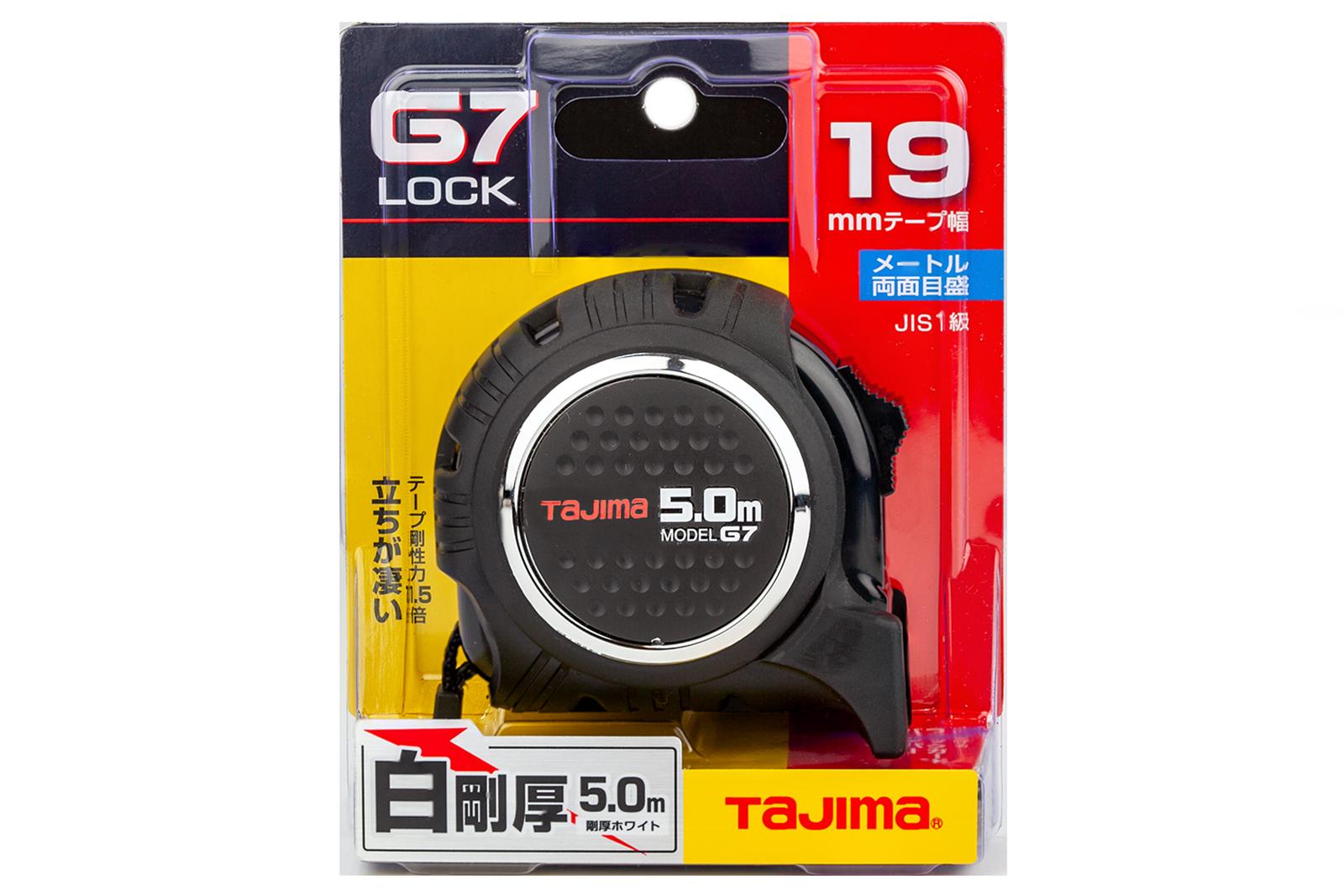 Рулетка строительная Tajima G7 Lock G7L1950 ударостойкая 5.5 м (1001-1670) - фото 6