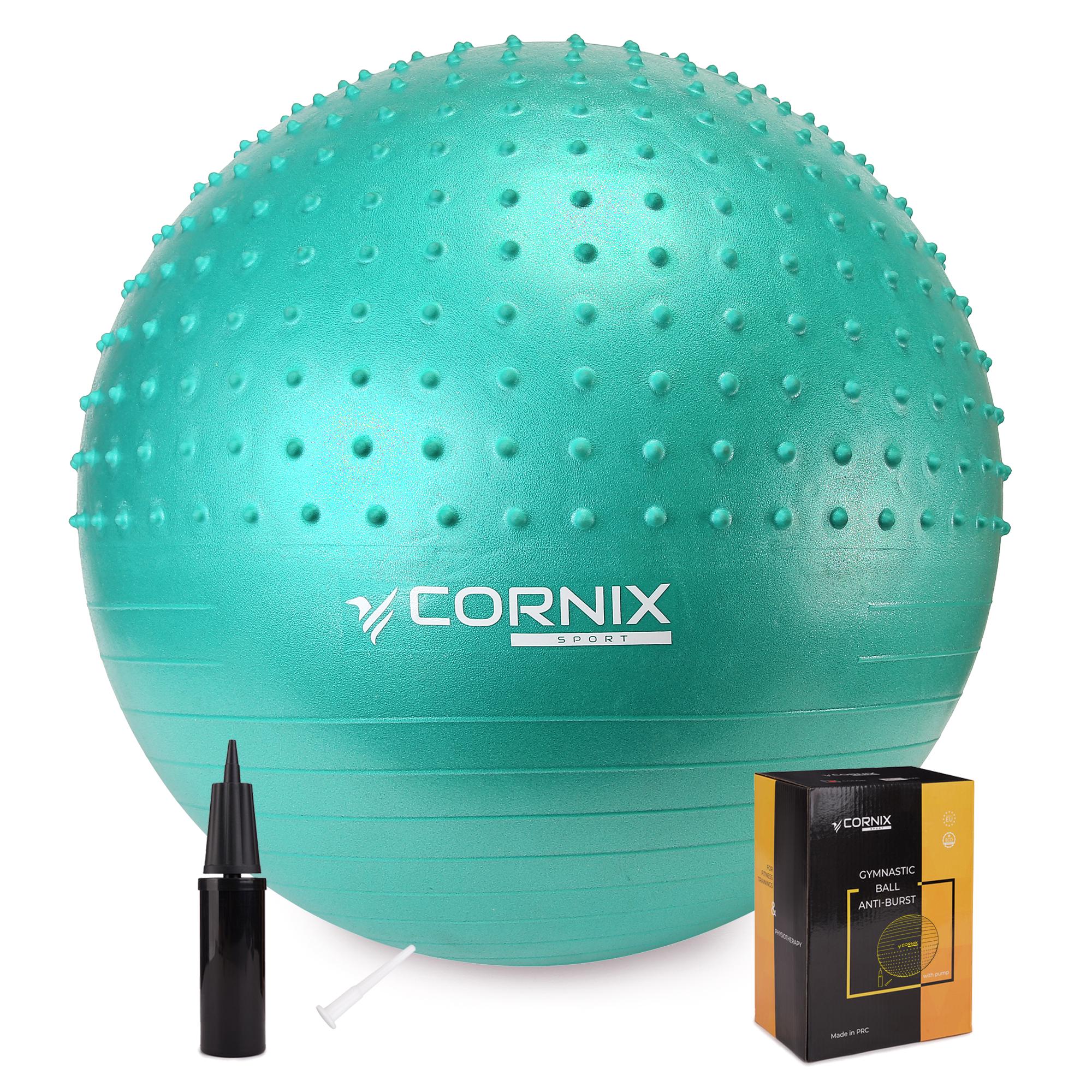 Фитбол для фитнеса полумассажный Cornix Anti-Burst XR-0464 55 см Mint Фитбол для фитнеса полумассажный Cornix Anti-Burst XR-0464 55 см Mint