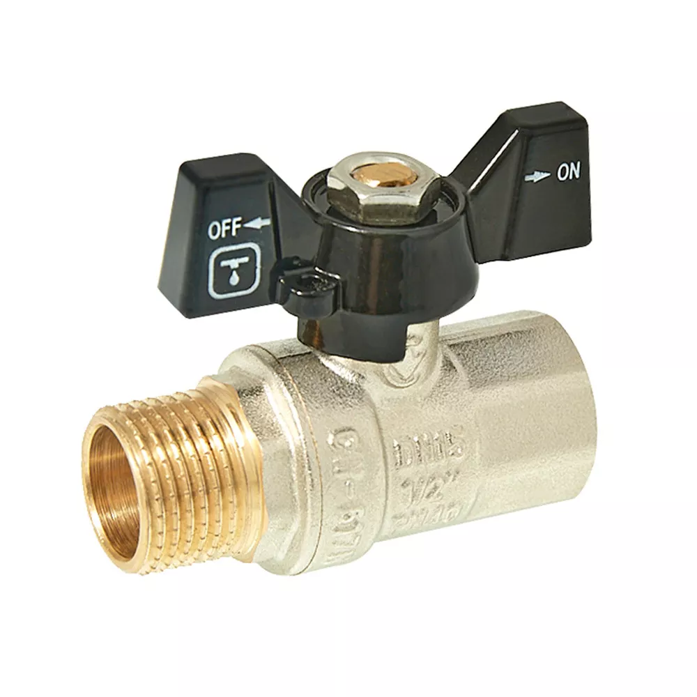 Кран шаровой ITAL PN40 ВЗ никель 1/2" (23183676)