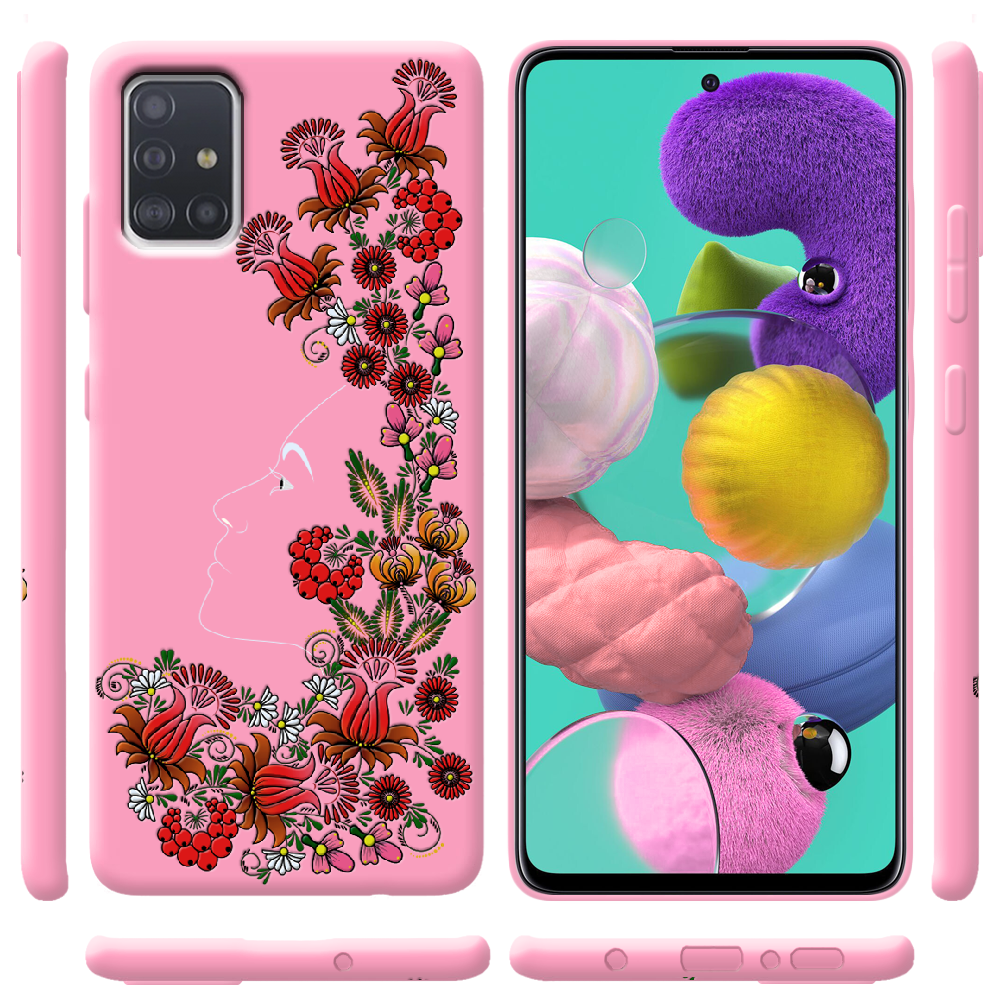 Чехол Boxface Samsung A515 Galaxy A51 3D Ukrainian Muse Розовый силикон (38808-bk64-41817) - фото 2