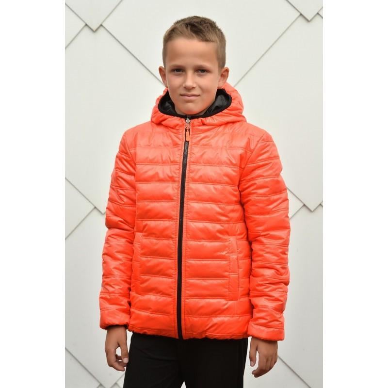 Куртка детская двухсторонняя демисезонная 140 см Оранжевый с черным (2724284772) Куртка детская двухсторонняя демисезонная 140 см Оранжевый с черным (2724284772)