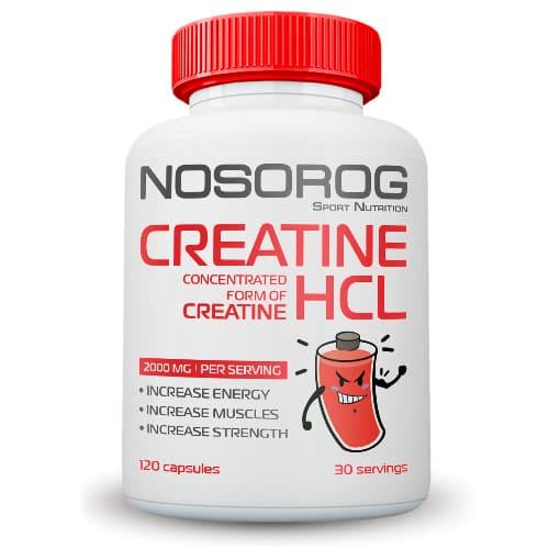 Креатин гідрохлорид Nosorog Nutrition Creatine HCl 120 капс