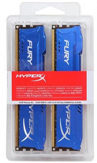 Память для настольных компьютеров HyperX 16 GB 2x8 GB DDR3 1333 MHz FURY (HX313C9FK2/16)
