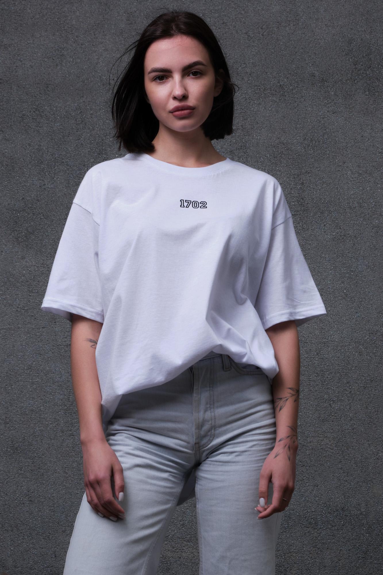 Футболка женская Without Fight с принтом оверсайз L/XL White (L8049281) - фото 5