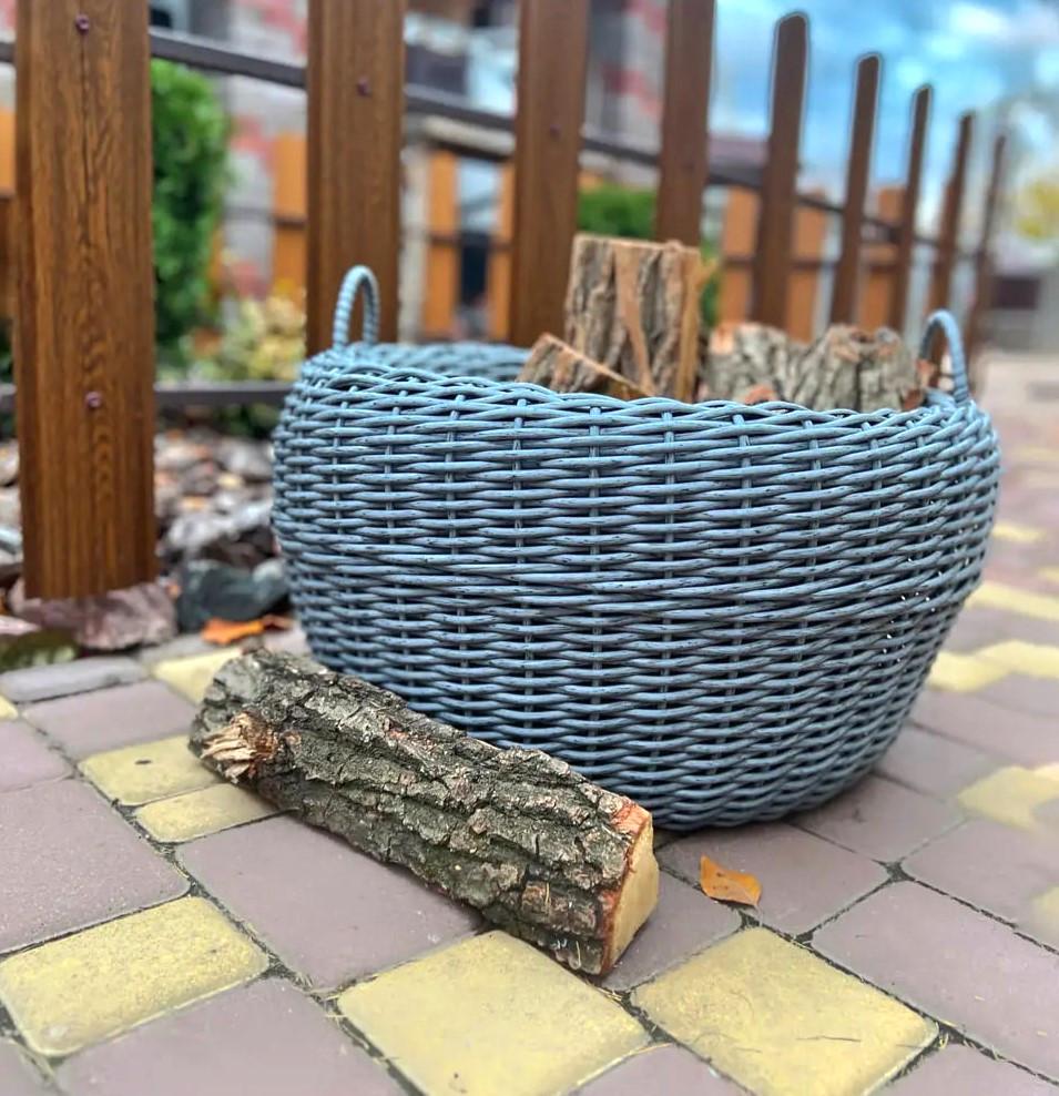 Дровница для печи из ротанга 40 л (27709665)