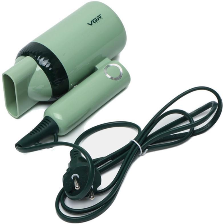 Фен складаний VGR V-421 портативний з концентраторною насадкою 1200 Вт Зелений (2390000048) - фото 13 Фен складаний VGR V-421 портативний з концентраторною насадкою 1200 Вт Зелений (2390000048) - фото 13