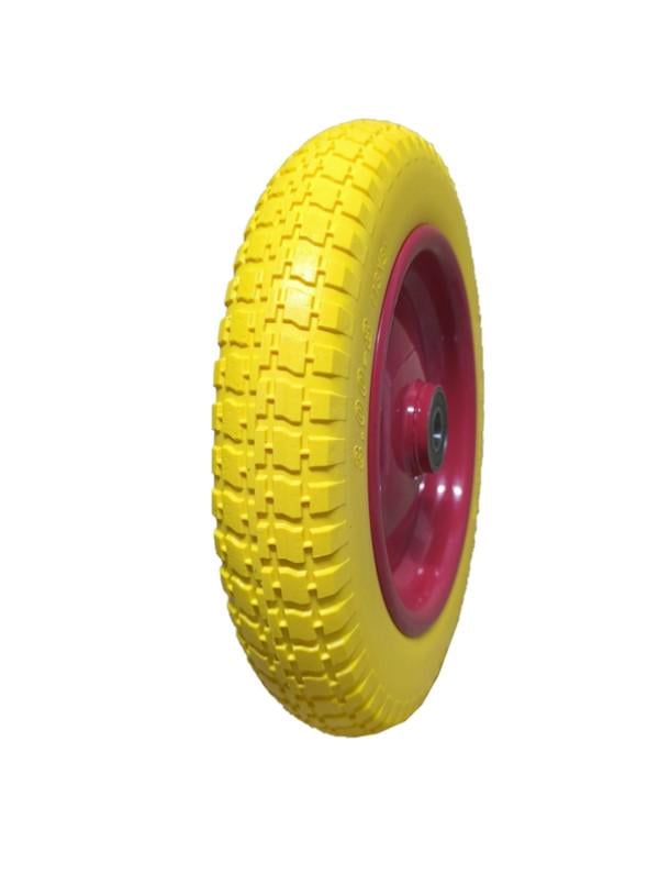 Колесо пенополиуретановое 3.00-8 ось 16 мм Ø 330 мм (9081) Колесо пенополиуретановое 3.00-8 ось 16 мм Ø 330 мм (9081)