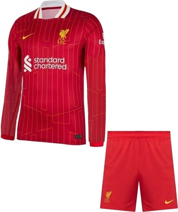 Футбольна форма дитяча з довгим рукавом Ліверпуль 2024-2025 домашня 135-145 см Червоний (F0023) Футбольна форма дитяча з довгим рукавом Ліверпуль 2024-2025 домашня 135-145 см Червоний (F0023)