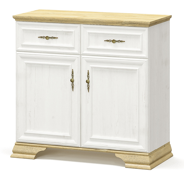 Комод Мебель Сервис Ирис 2Д2Ш с ящиками и полками 93х89 см Андерсон пайн/Дуб золотой (komod1_2D2Sh_Iris_MS)