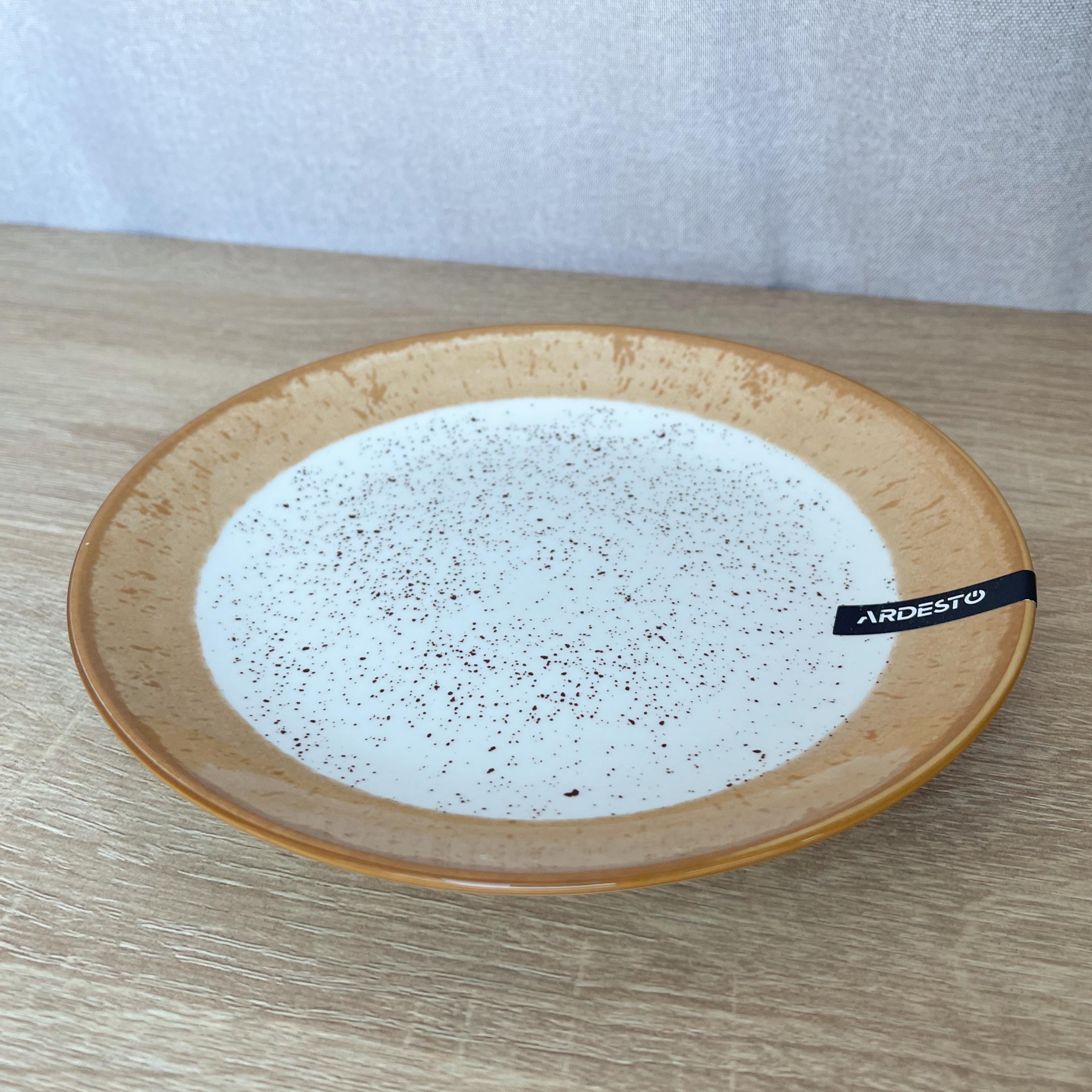 Столовый сервиз Ardesto Siena 3 предмета 1 персона фарфор Бело-оранжевый - фото 7 Столовый сервиз Ardesto Siena 3 предмета 1 персона фарфор Бело-оранжевый - фото 7