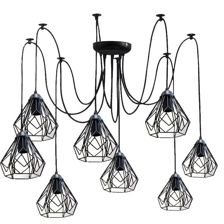 Люстра паук на восемь плафонов MSK ELECTRIC Milan NL 538-8