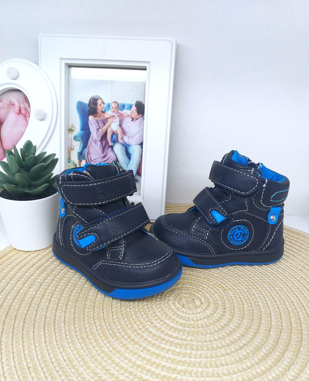 Ботиночки для мальчика Clibee 464 р. 21 12,8 см Синий (464-1) - фото 2