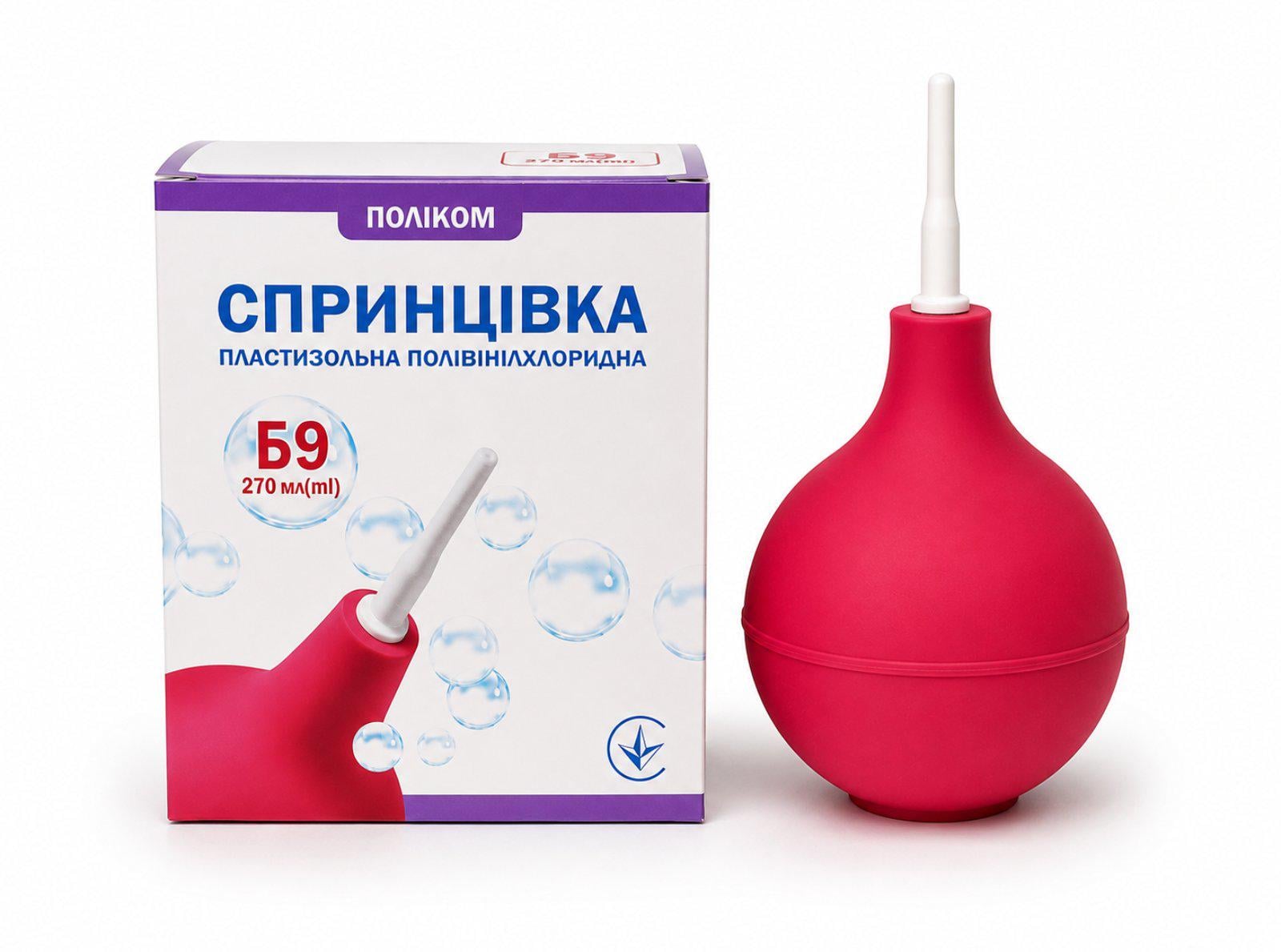 Спринцовка Поликом Б-9 270 мл с твердым наконечником (37135010)
