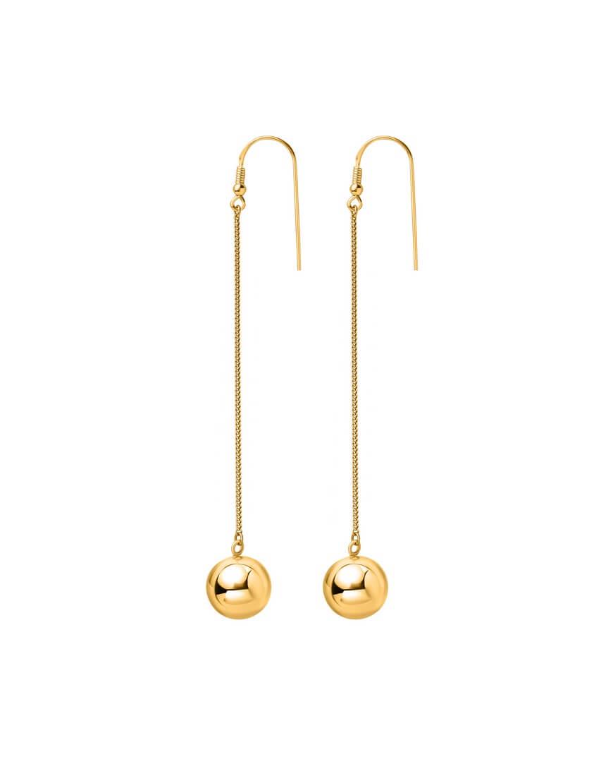 Сережки Sphere yellow жіночі IVA JEWELRY золоті One size