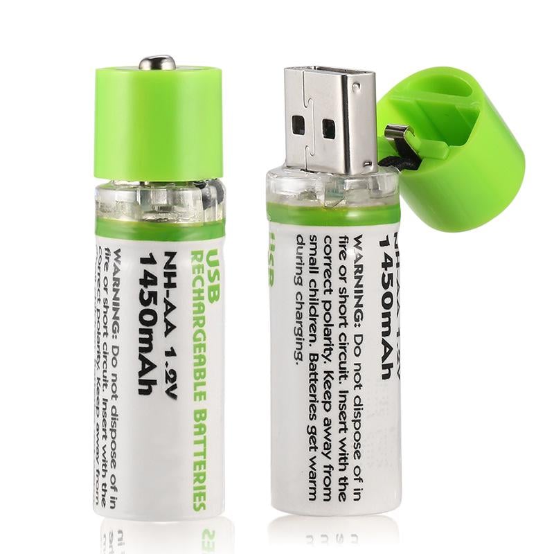 Комплект литиевых аккумуляторов Doublepow 1450 mAh с возможностью зарядки USB 2 шт. Комплект литиевых аккумуляторов Doublepow 1450 mAh с возможностью зарядки USB 2 шт.