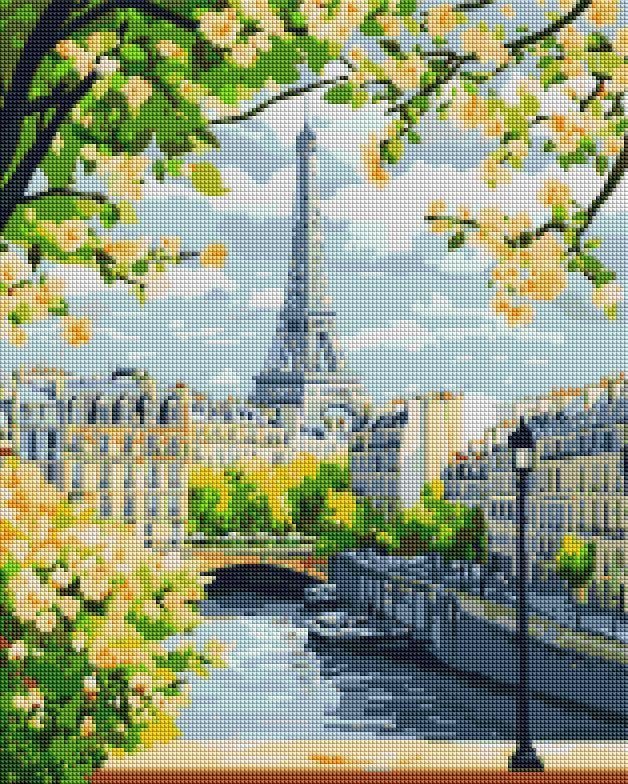 Алмазная мозаика Brushme Эйфелева башня с берега Сены 40x50 см (DBS1259)