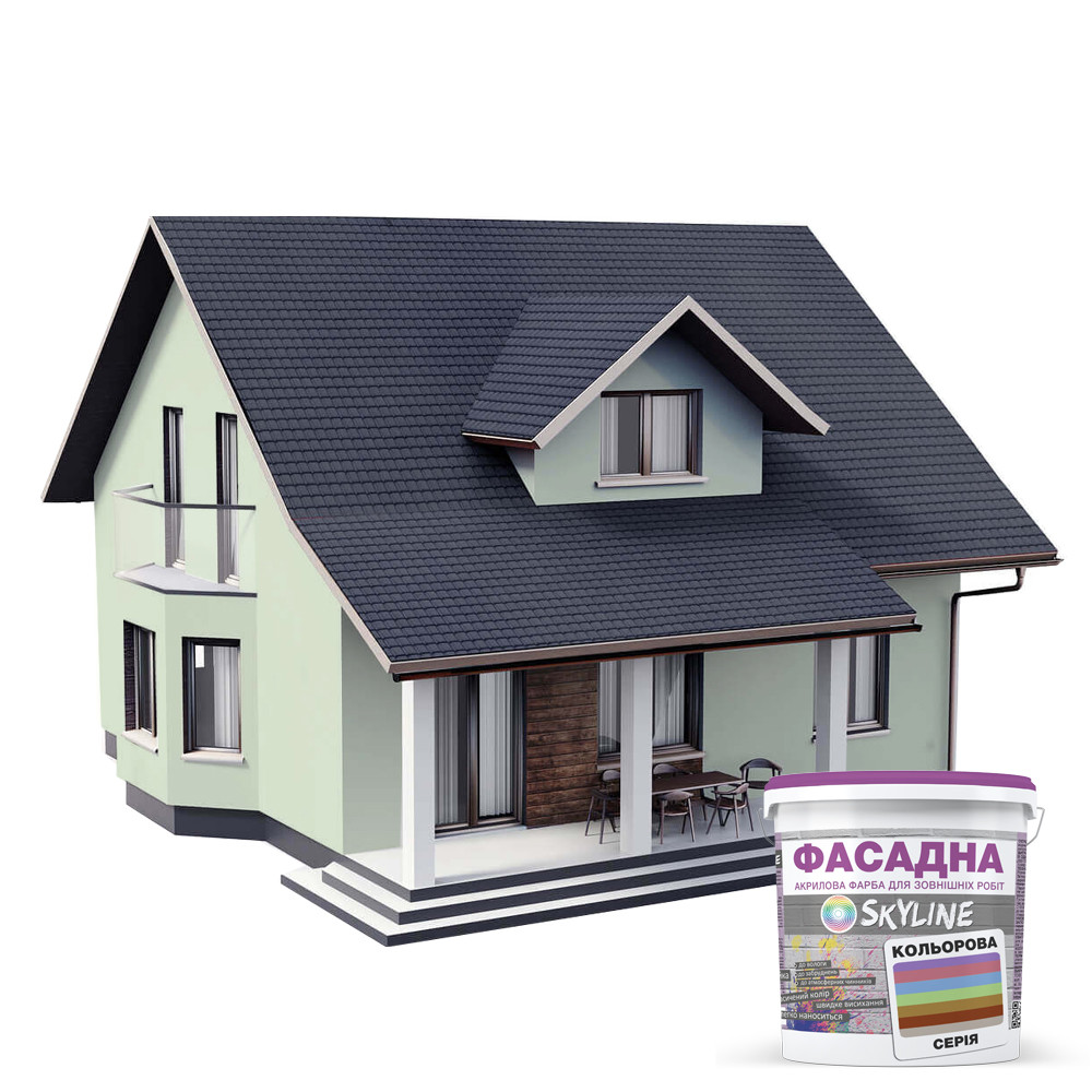 Краска акрил-латексная фасадная Skyline 1005-G20Y 3 л Амброзия (650c0ccd4bc23147a0718ae8) - фото 3 Краска акрил-латексная фасадная Skyline 1005-G20Y 3 л Амброзия (650c0ccd4bc23147a0718ae8) - фото 3