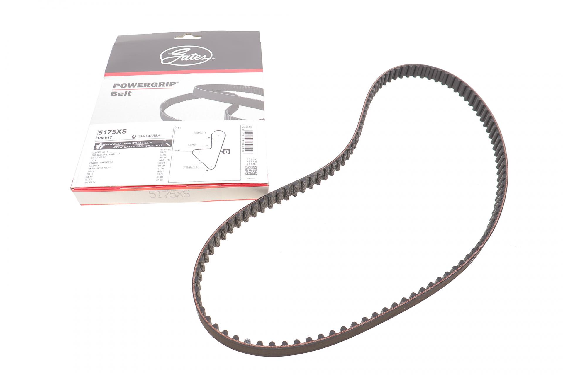 Ремень ГРМ Citroen Berlingo/Xsara/Peugeot 106/205/306/307/405/Partner 1.4i 87-15 108x17 5175XS GATES
