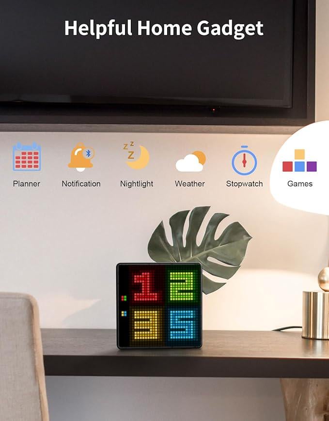 Дисплей управления мобильным телефоном Divoom Pixoo-Max Pixel Display APP с программируемым светодиодным экраном 32x32 см (12349000) - фото 2 Дисплей управления мобильным телефоном Divoom Pixoo-Max Pixel Display APP с программируемым светодиодным экраном 32x32 см (12349000) - фото 2