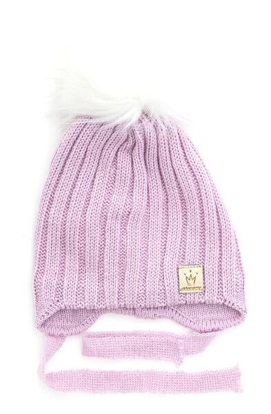 Шапка детская для девочек Корона D952 флис 46-50 см Сиреневый Шапка детская для девочек Корона D952 флис 46-50 см Сиреневый
