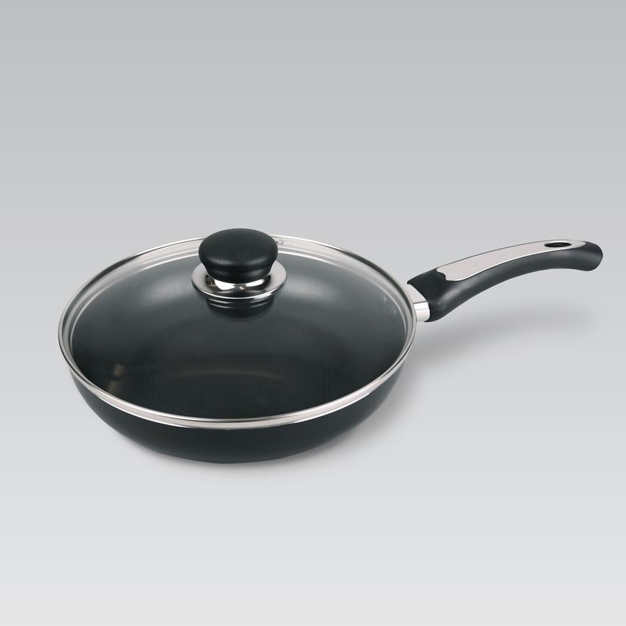 Сковорода индукционная Maestro MR-1203-26 Dyflon с крышкой 26 см Сковорода индукционная Maestro MR-1203-26 Dyflon с крышкой 26 см