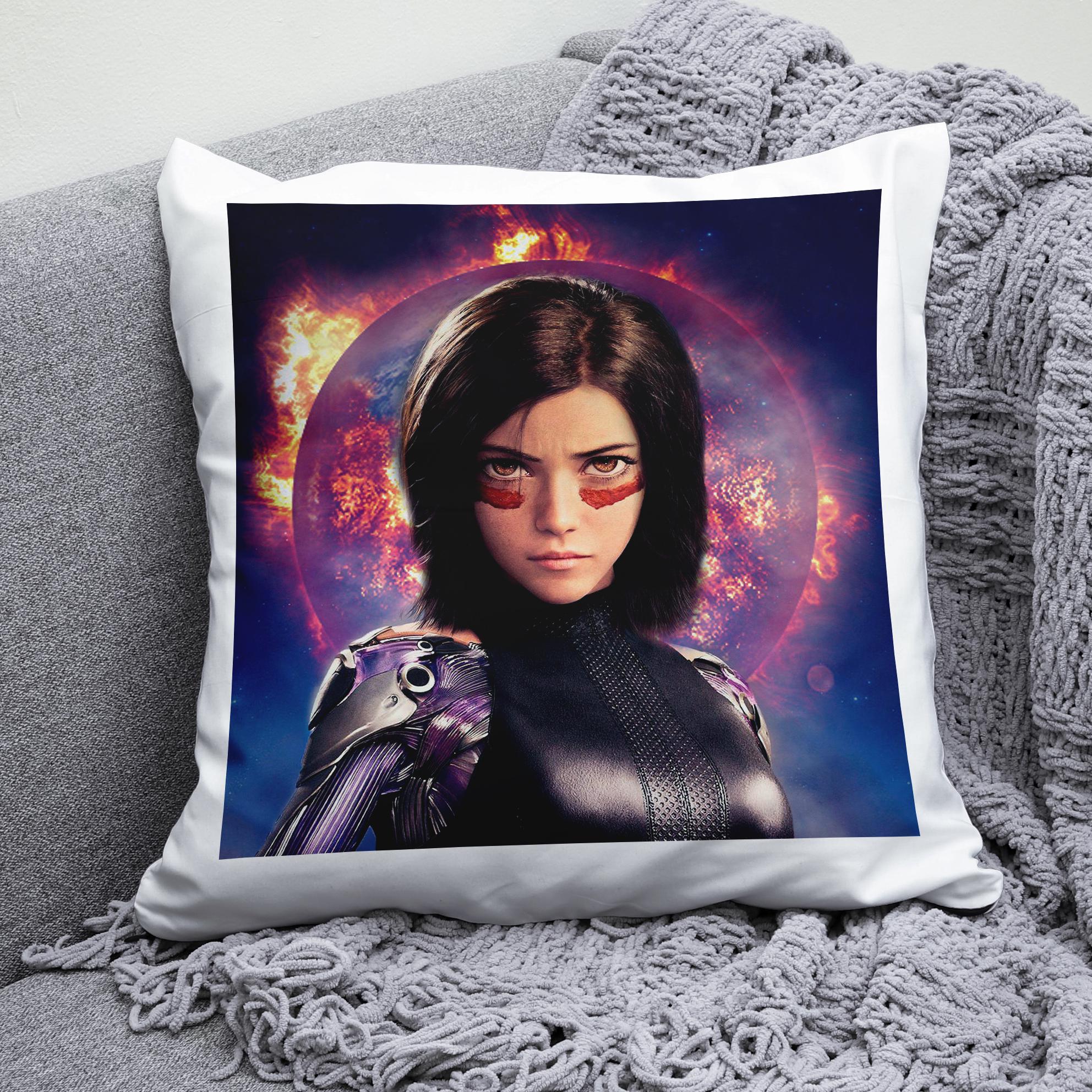 Плюшевая подушка квадрат с принтом аниме Alita: Battle Angel