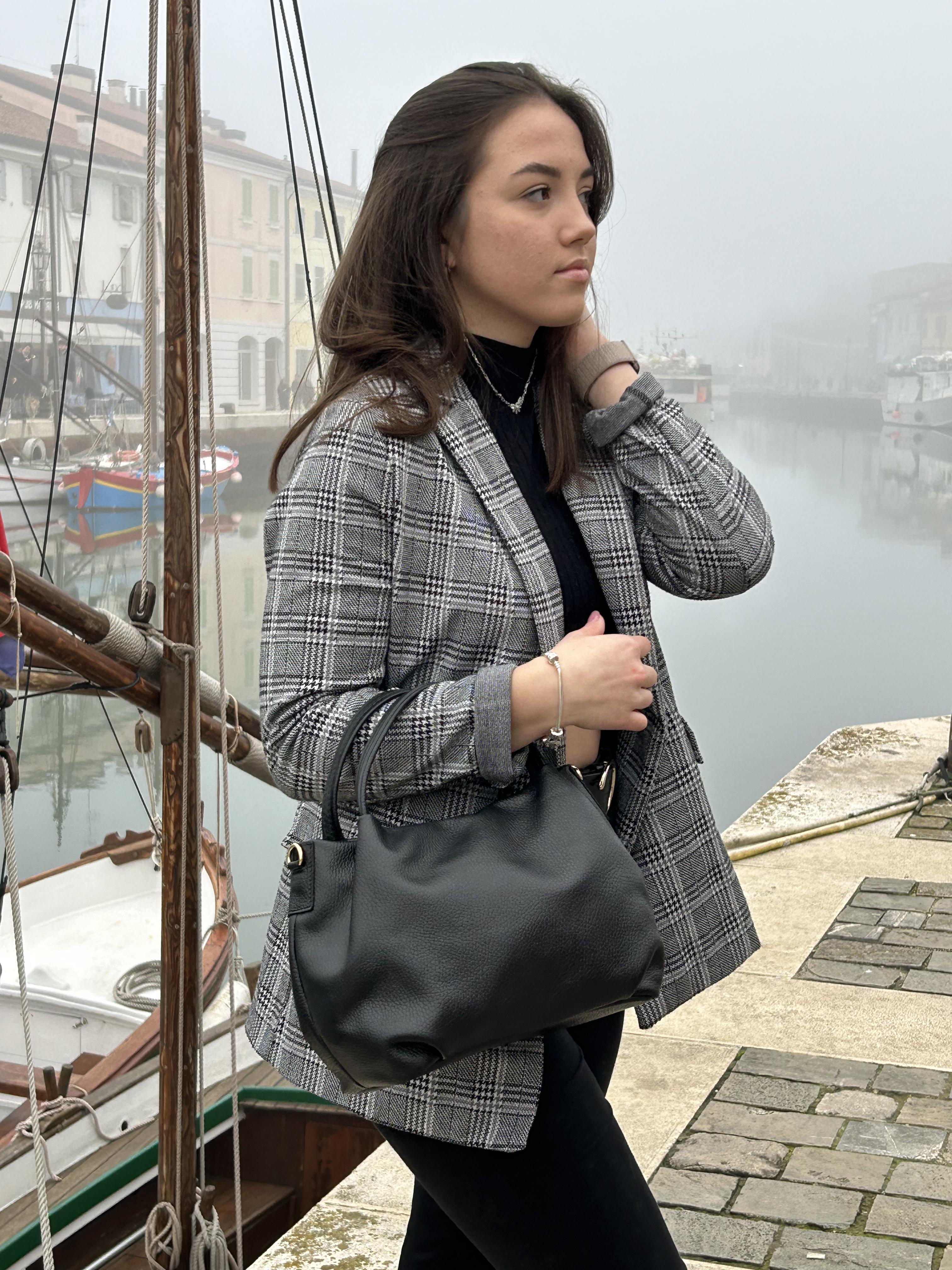 Сумка женская из натуральной кожи Черный (IT-1026-1) - фото 5 Сумка женская из натуральной кожи Черный (IT-1026-1) - фото 5