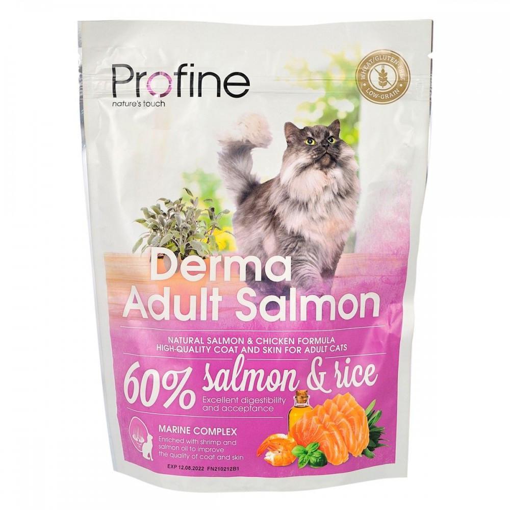 Корм сухой для кошек Profine Cat Derma с чувствительной кожей и шерстью с лососем 300 г (1789920066)