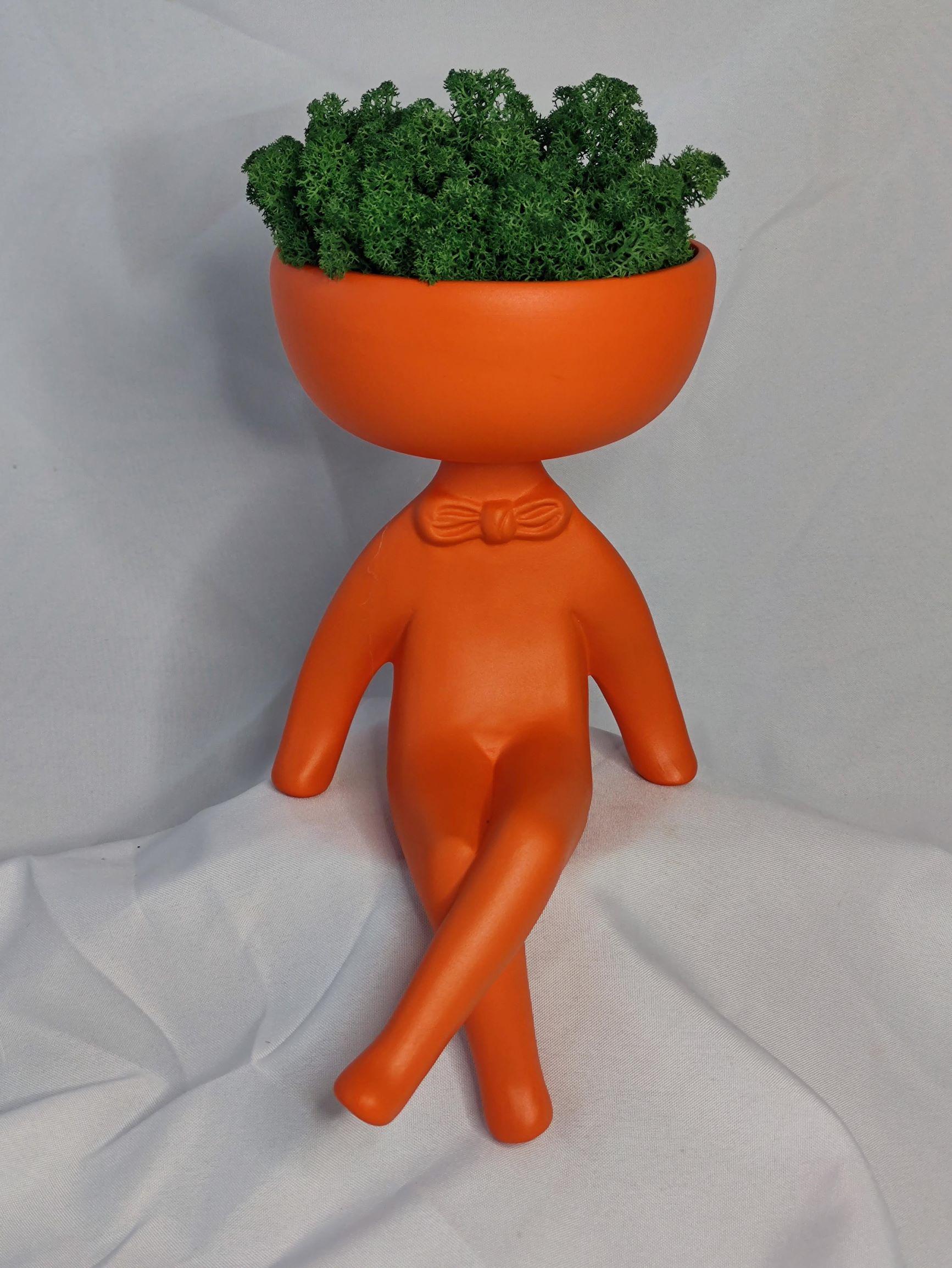 Кашпо-вазон KeramaTato Франт порошкове покриття з мохом 27х15 см 0,7 л Апельсин Помаранчевий (ФМАп27/15/0,7) - фото 3 Кашпо-вазон KeramaTato Франт порошкове покриття з мохом 27х15 см 0,7 л Апельсин Помаранчевий (ФМАп27/15/0,7) - фото 3