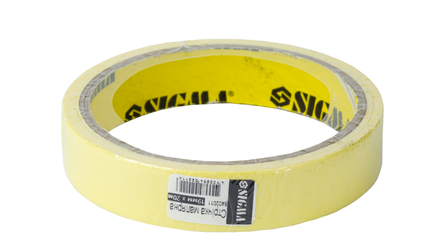 Скотч малярный Sigma 19 мм 20 м (8402011)