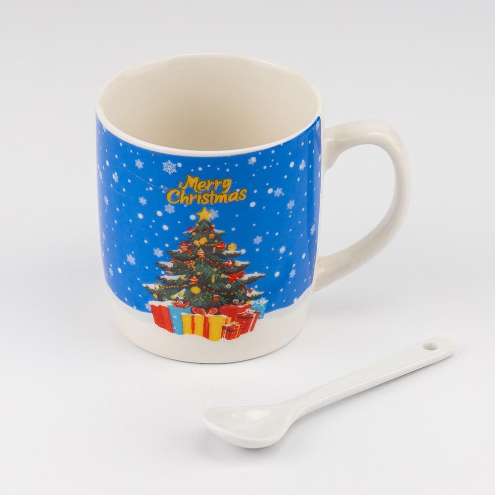 Чашка з ложечкою Новорічні подарунки 200 мл (9250-017) - фото 5 Чашка з ложечкою Новорічні подарунки 200 мл (9250-017) - фото 5