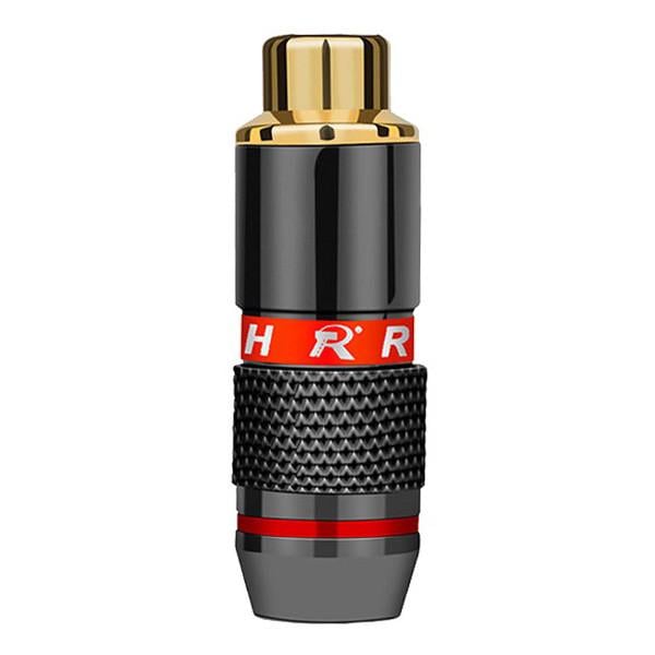 Гніздо RCA під паяння з металевим корпусом R Connector FreeEnd-RCA Female Black/Red ring (A48344)