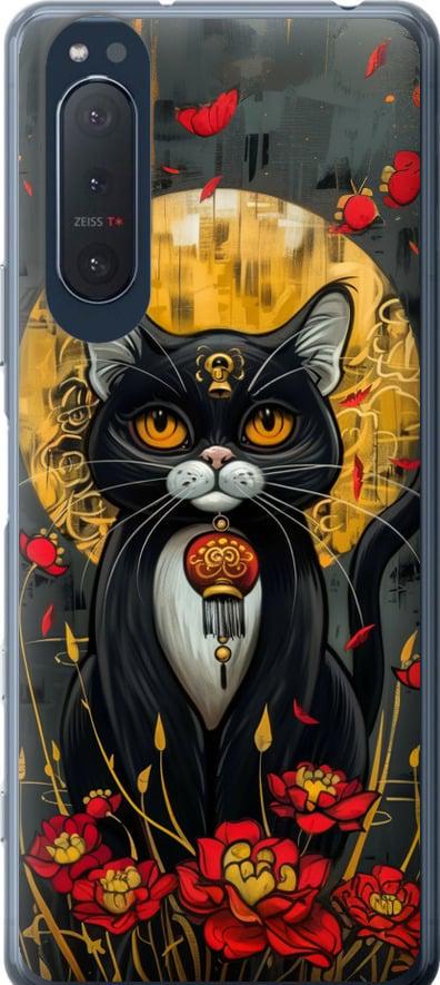 Чехол на Sony Xperia 5 II China Cat (6134t-2258-42517) Чехол на Sony Xperia 5 II China Cat (6134t-2258-42517)