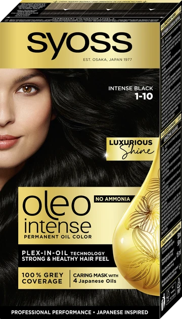 Краска для волос Syoss Oleo Intense 115 мл 1-10 Глубокий черный