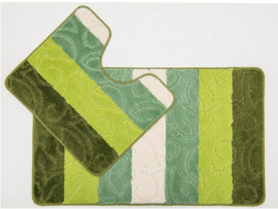 Коврики для ванной и туалета Vonaldi с вырезом на резиновой основе 60x100 см Салатовый (379 Xm) Коврики для ванной и туалета Vonaldi с вырезом на резиновой основе 60x100 см Салатовый (379 Xm)