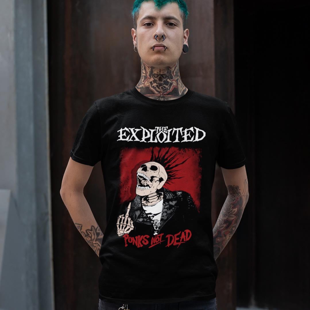 Футболка унісекс The Exploited Punks Not Dead Skeleton S Чорний (00000011714)