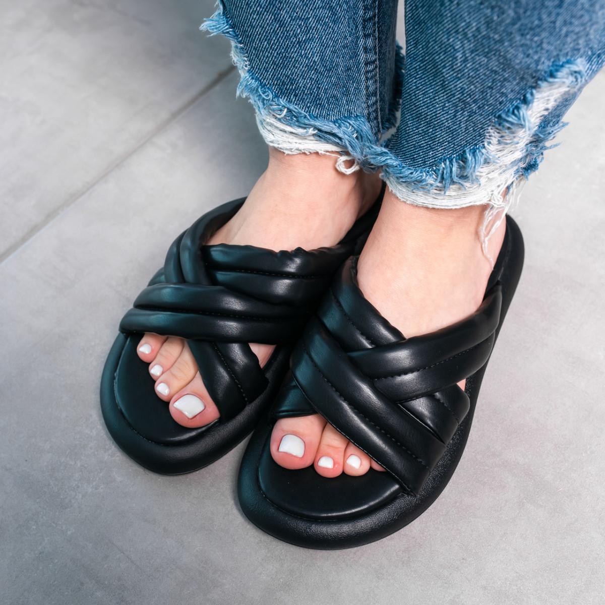 Шлепанцы женские Fashion р. 39 25 см Черный (3602)